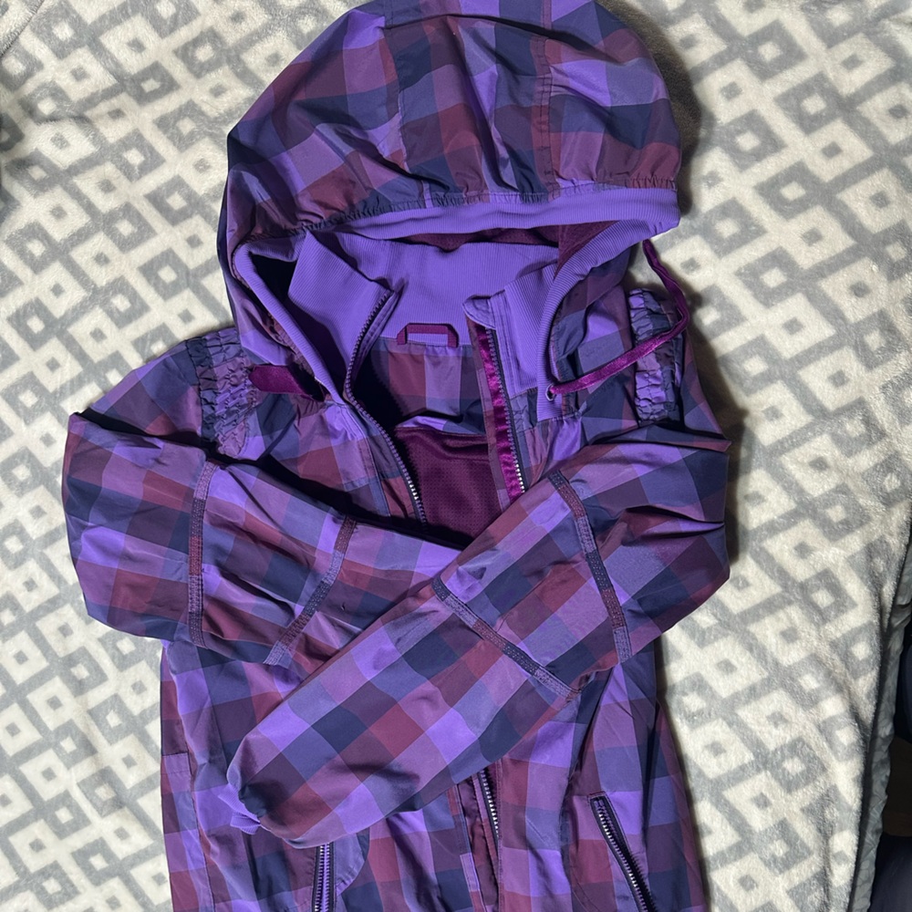 Women’s Lululemon Purple Checkered Jacket.